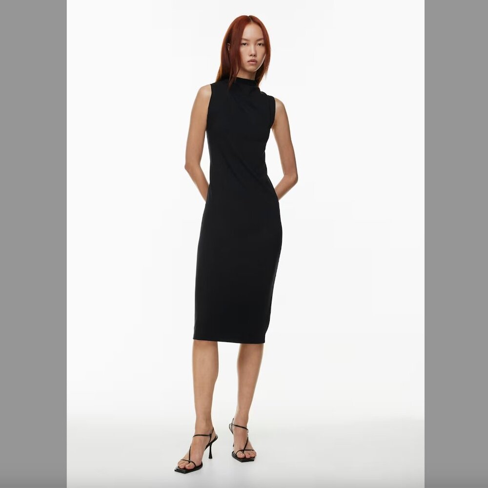 ARITZIA Babaton Boardroom Black Midi Dress SIZE L | NWOT